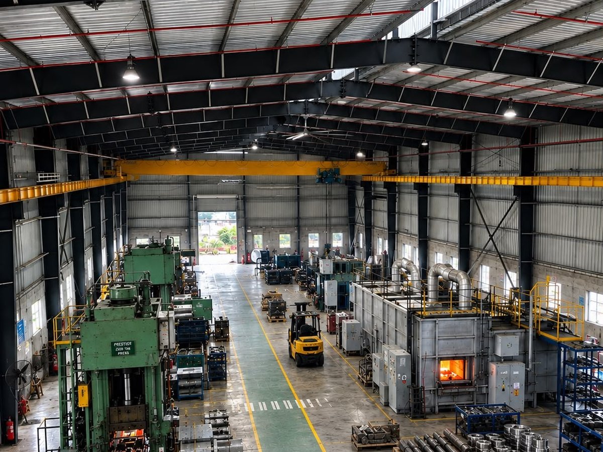 Planned forging and heat treatment shed at the Chakan facility